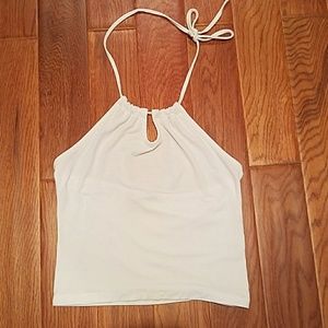 Brandy Melville White Halter Crop Top